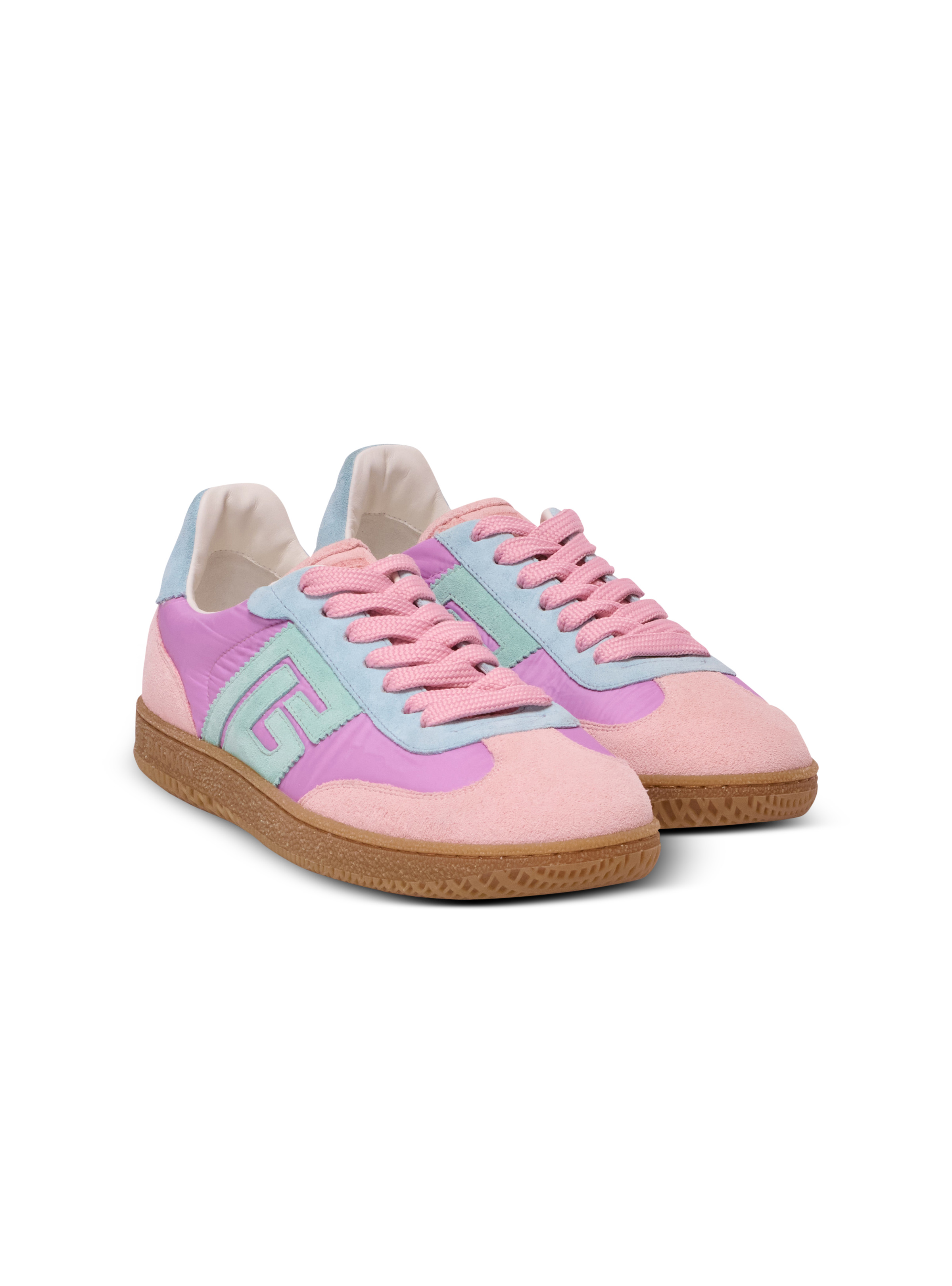 Balmain Swan suede and nylon trainers - 2