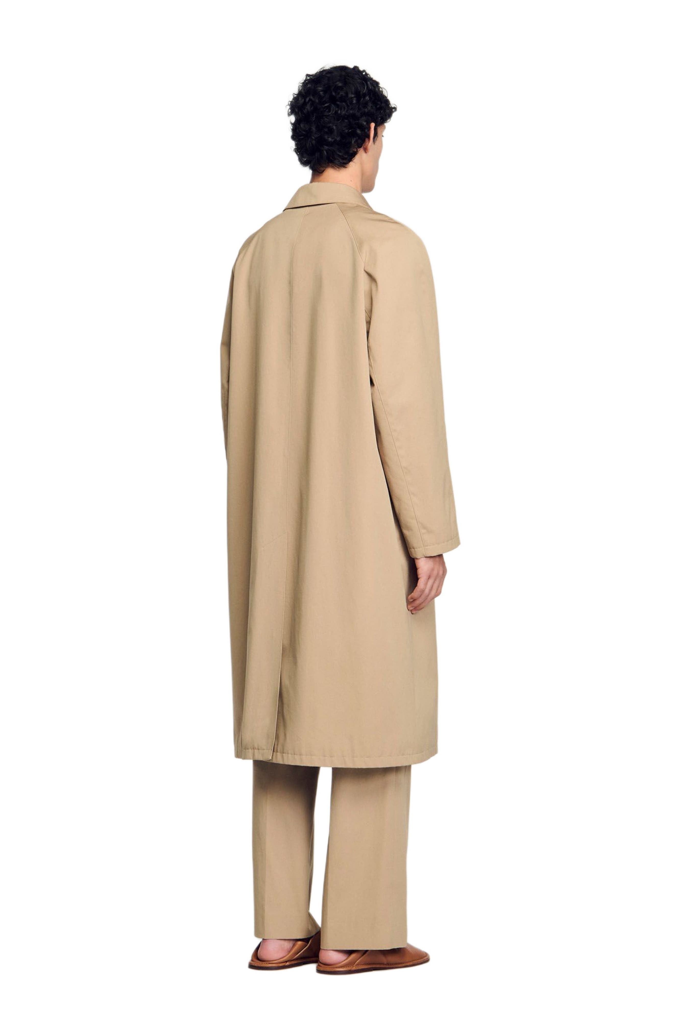 SANDRO Long coat in Sand. at Nordstrom - 2