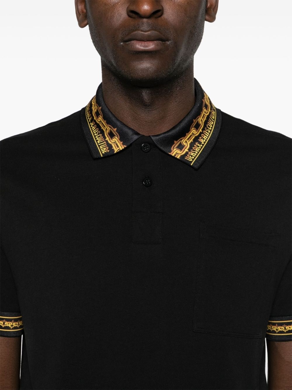 contrasting-trim piquÃ© polo shirt - 5