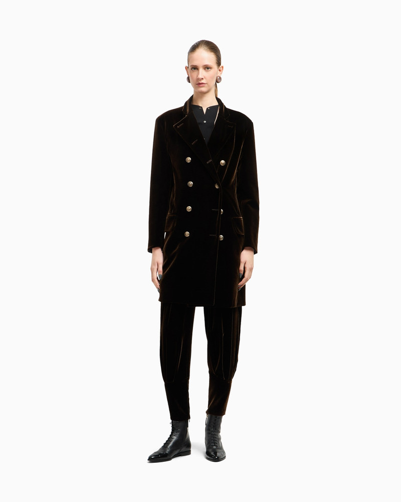 DOUBLE-BREASTED VELVET COAT 2