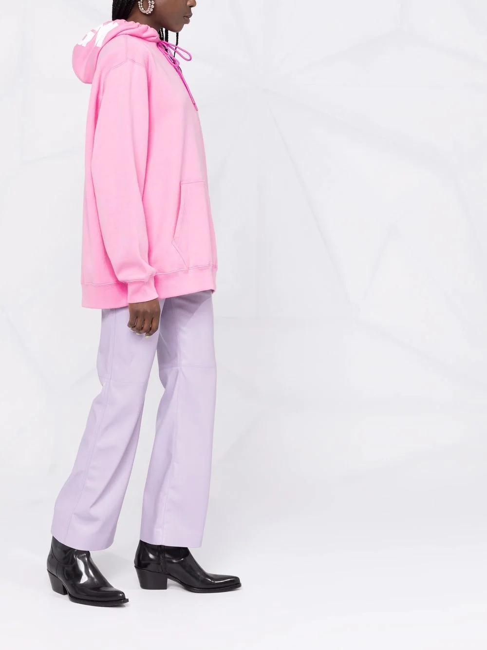 drawstring cotton hoodie - 4