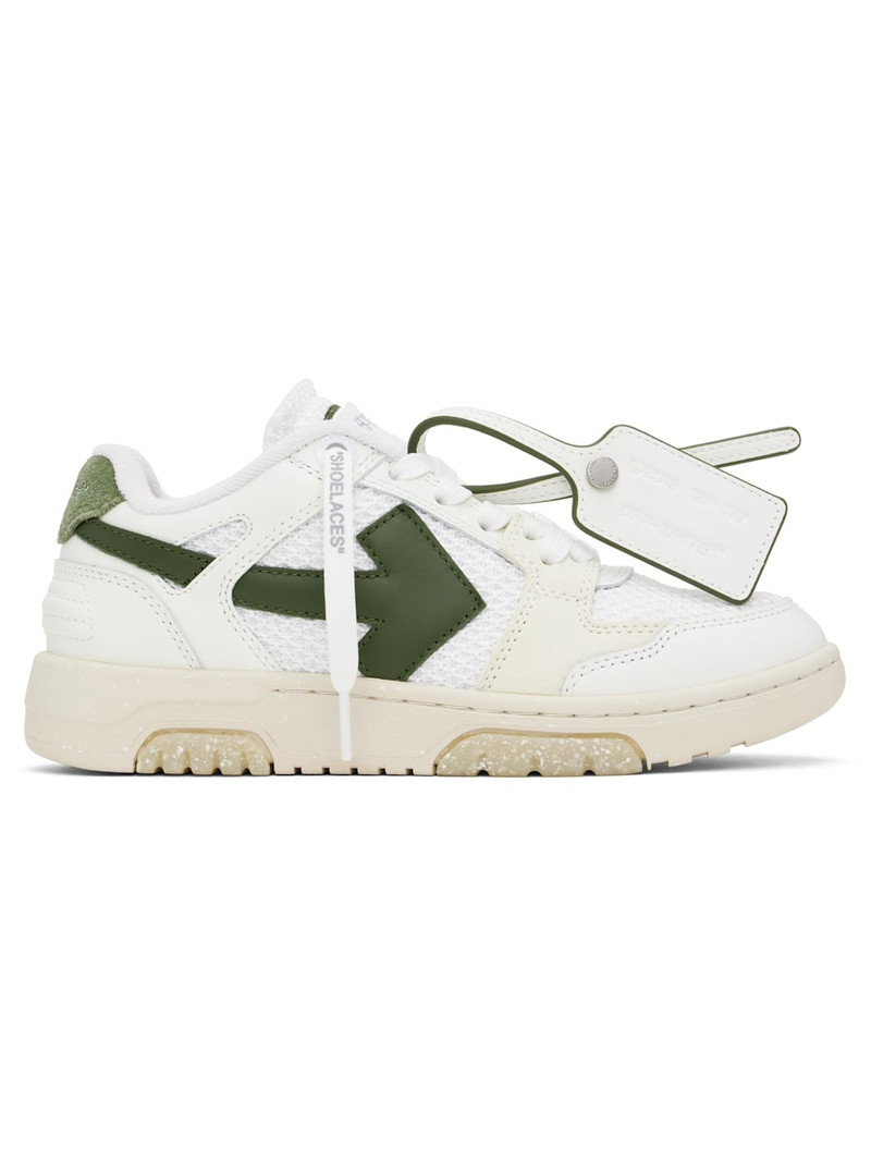 White & Khaki Slim Out Of Office Sneakers 1