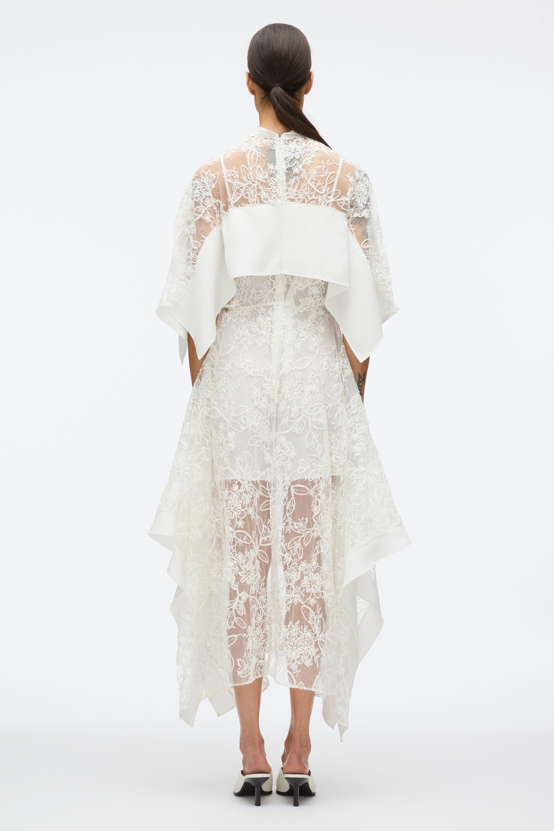 Sequin Lace Flounce Maxi Dress - 3