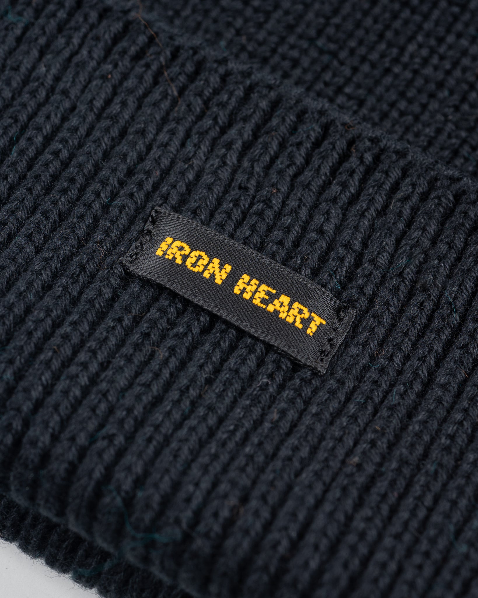 IHG-081-BLK 100% Cotton Ribbed Beanie - Black - 2