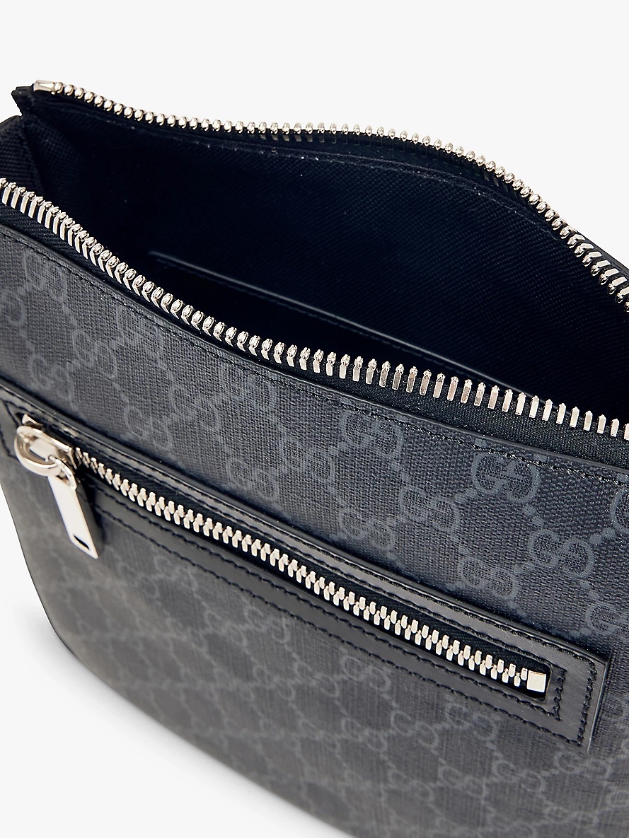 Monogram-print coated-canvas cross-body bag - 5
