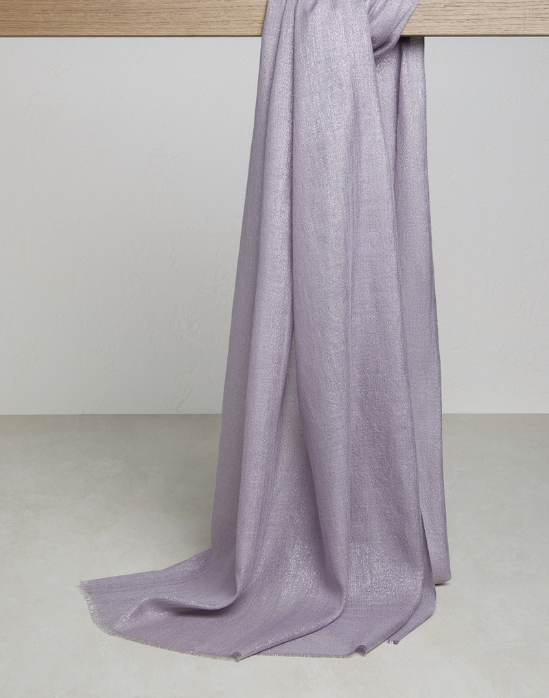 Cashmere and silk sparkling scarf - 1