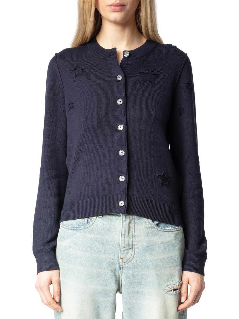 Women's Alpha Stars Cardigan - Encre 3