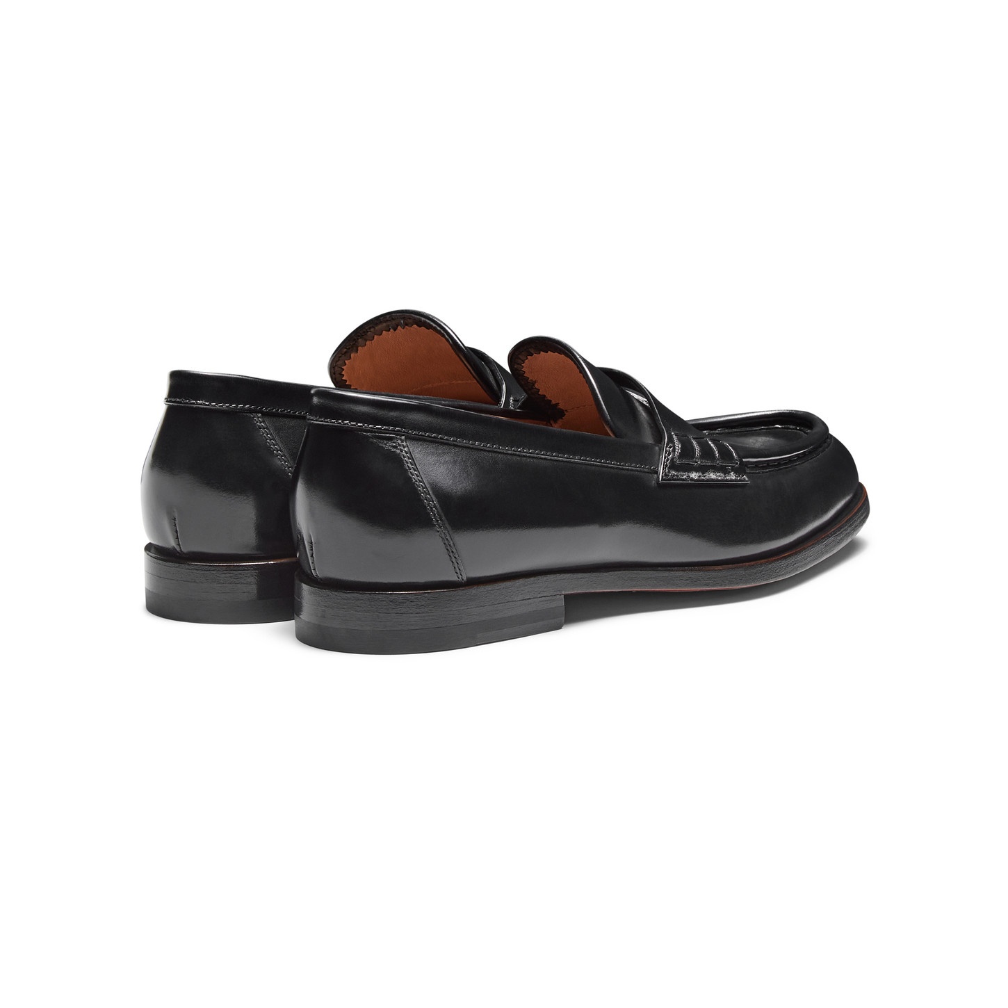 Women’s black leather penny loafer - 4