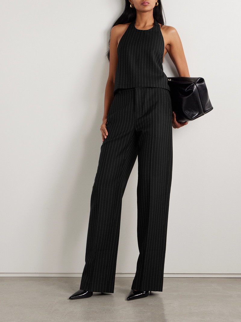 WARDROBE.NYC Pinstriped Wool-twill Straight-leg Pants outlook