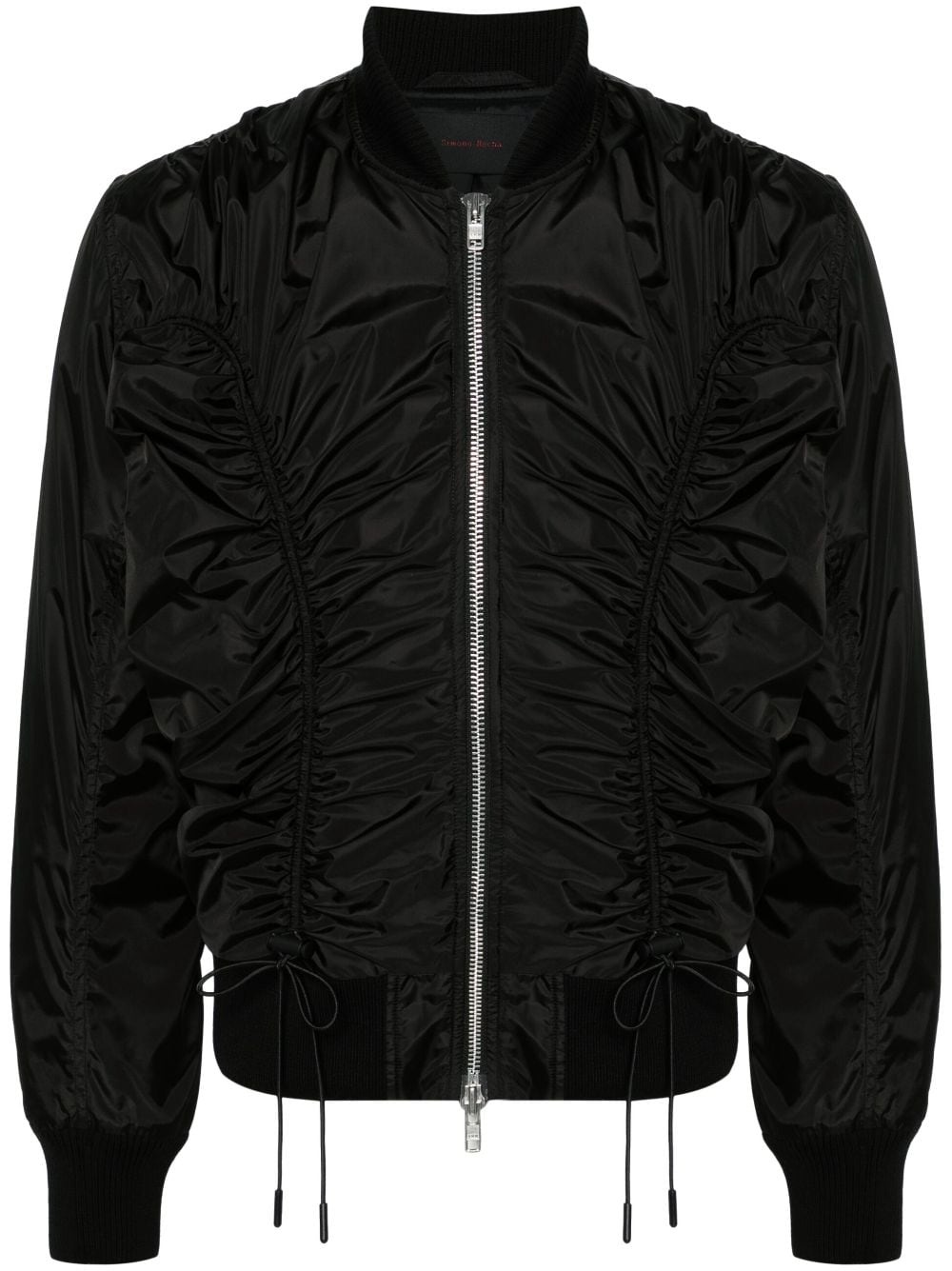 ruched bomber jacket - 1