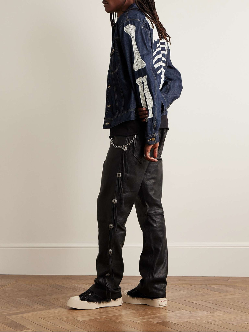 Kapital Crochet-Trimmed Denim Jacket outlook