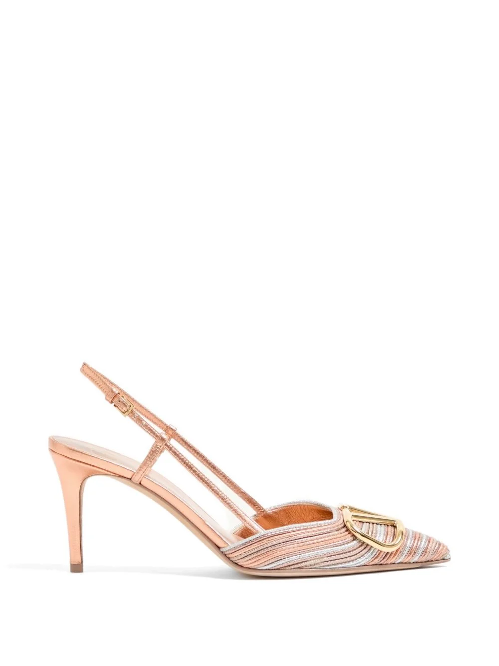 VLogo Signature slingback pumps with Cornely embroidery 80mm - 1