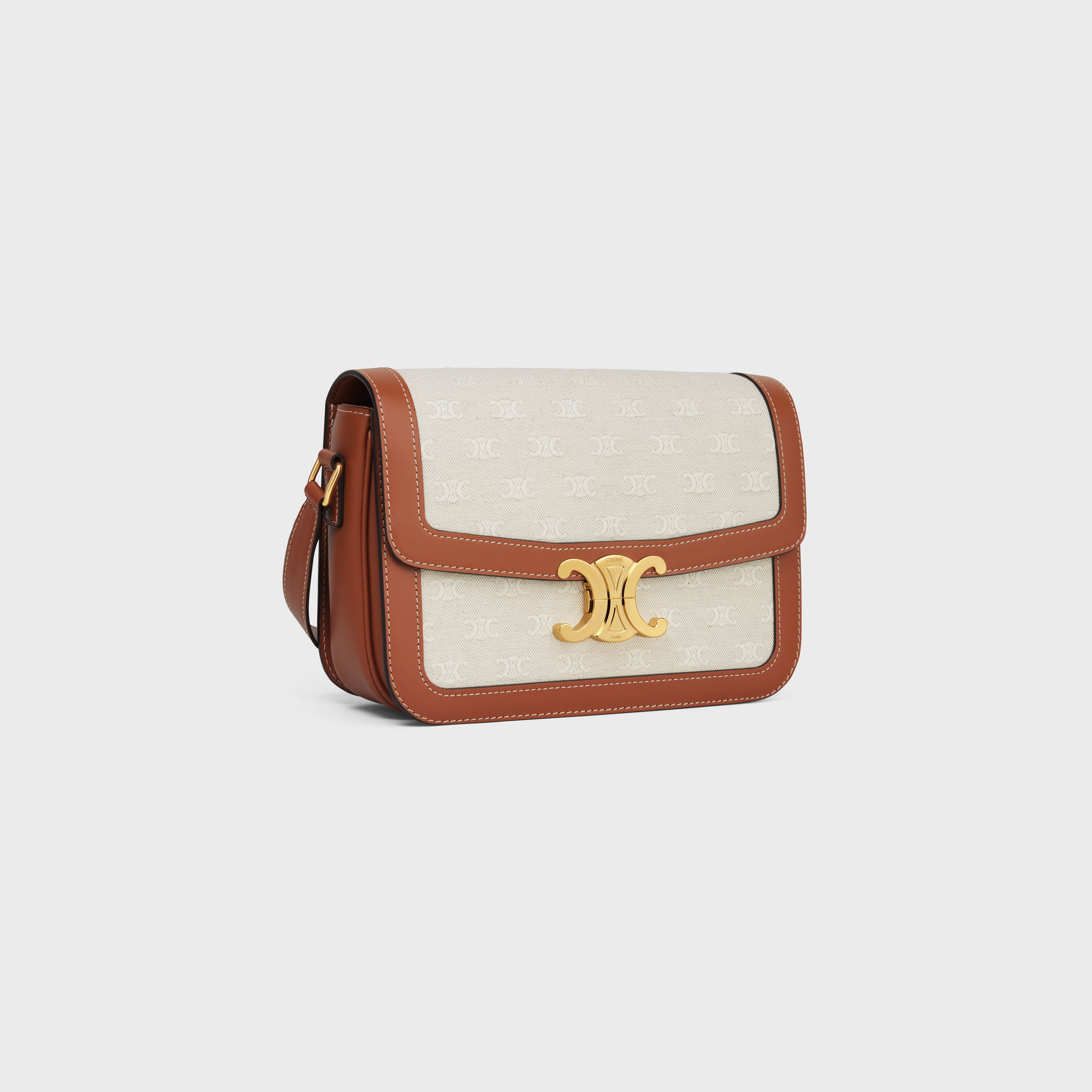 Classique Triomphe Bag in TEXTILE WITH TRIOMPHE ALL-OVER AND CALFSKIN - 2