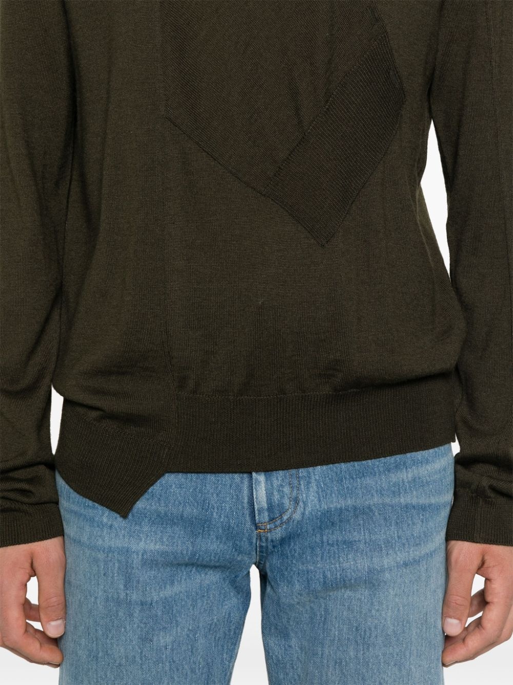 panelled sweater - 5