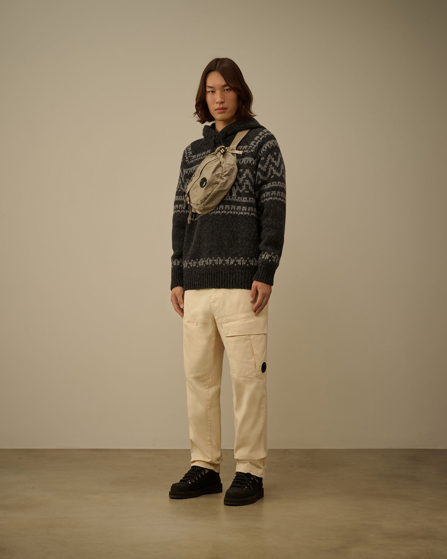 Jacquard Wool Hooded Sweater - 2