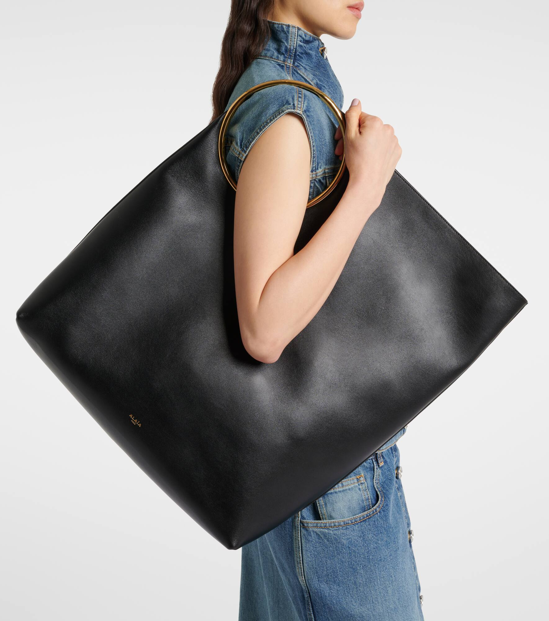 Ring XL leather tote bag - 2