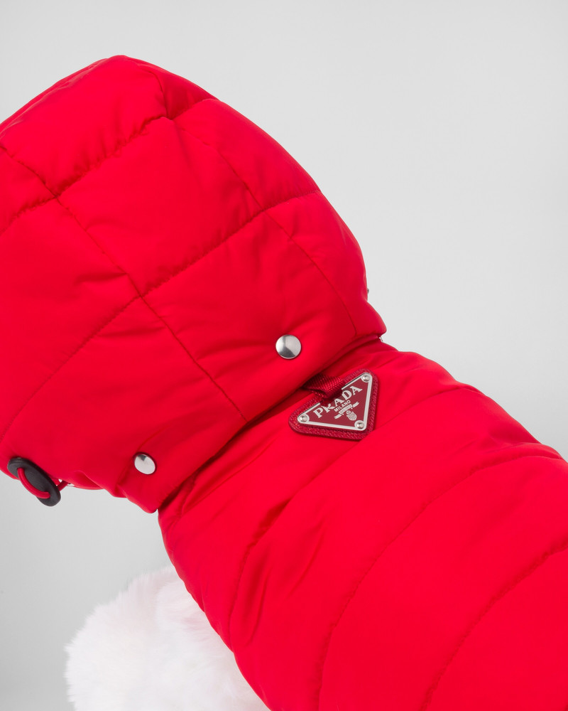 Re-Nylon puffer dog coat with hood 3