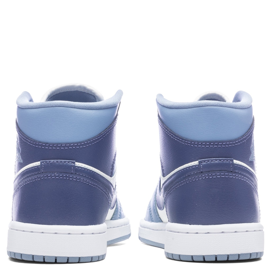 AIR JORDAN 1 MID WOMEN'S - SAIL/DIFFUSED BLUE/BLUE GREY - 4