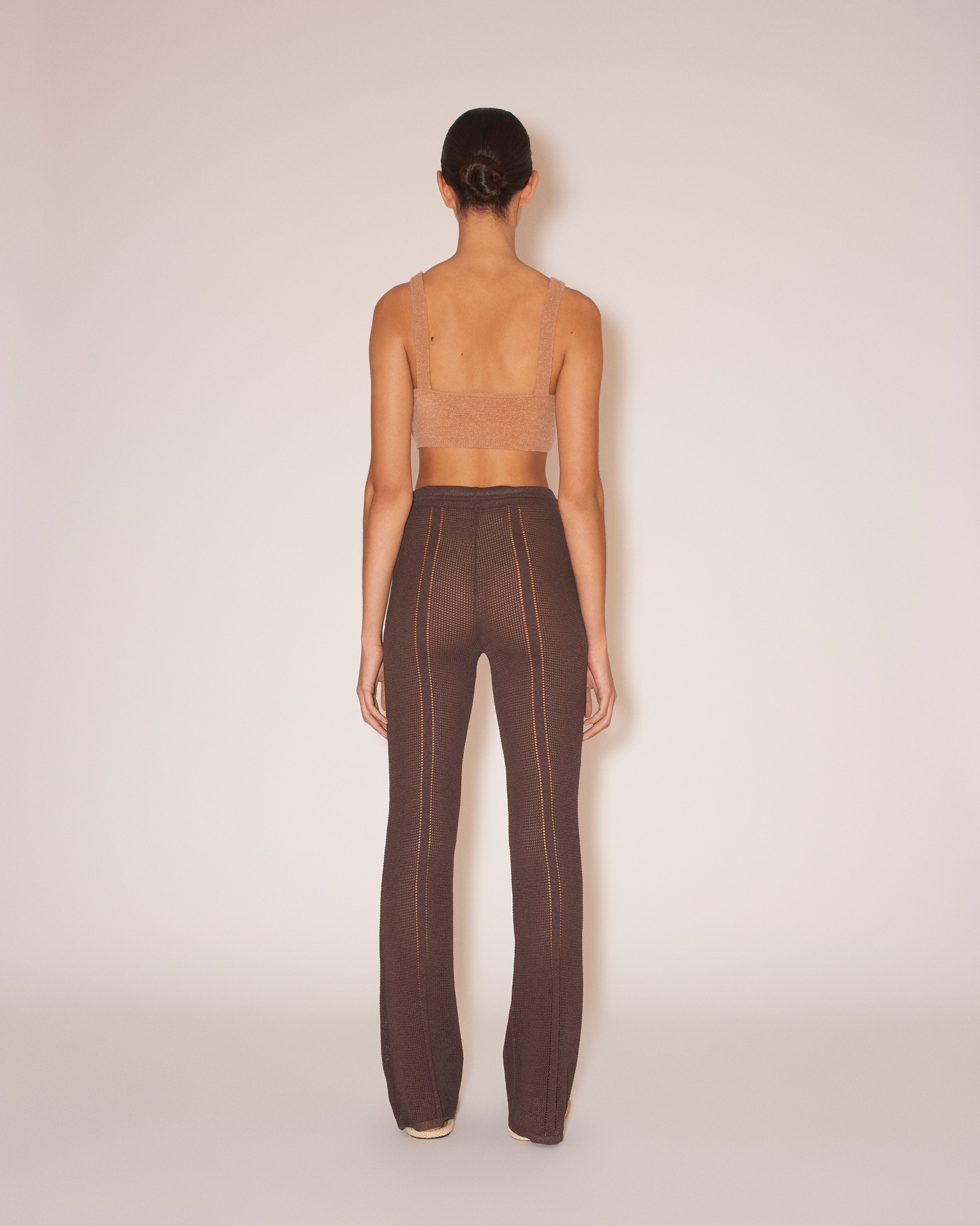 GABIN - Paper crochet pants - Brown - 2