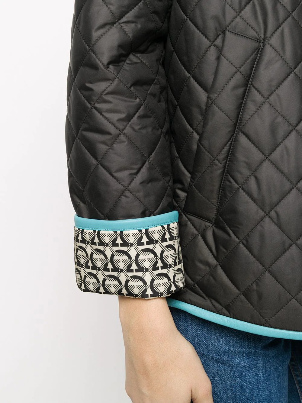 reversible diamond quilted rain jacket - 5