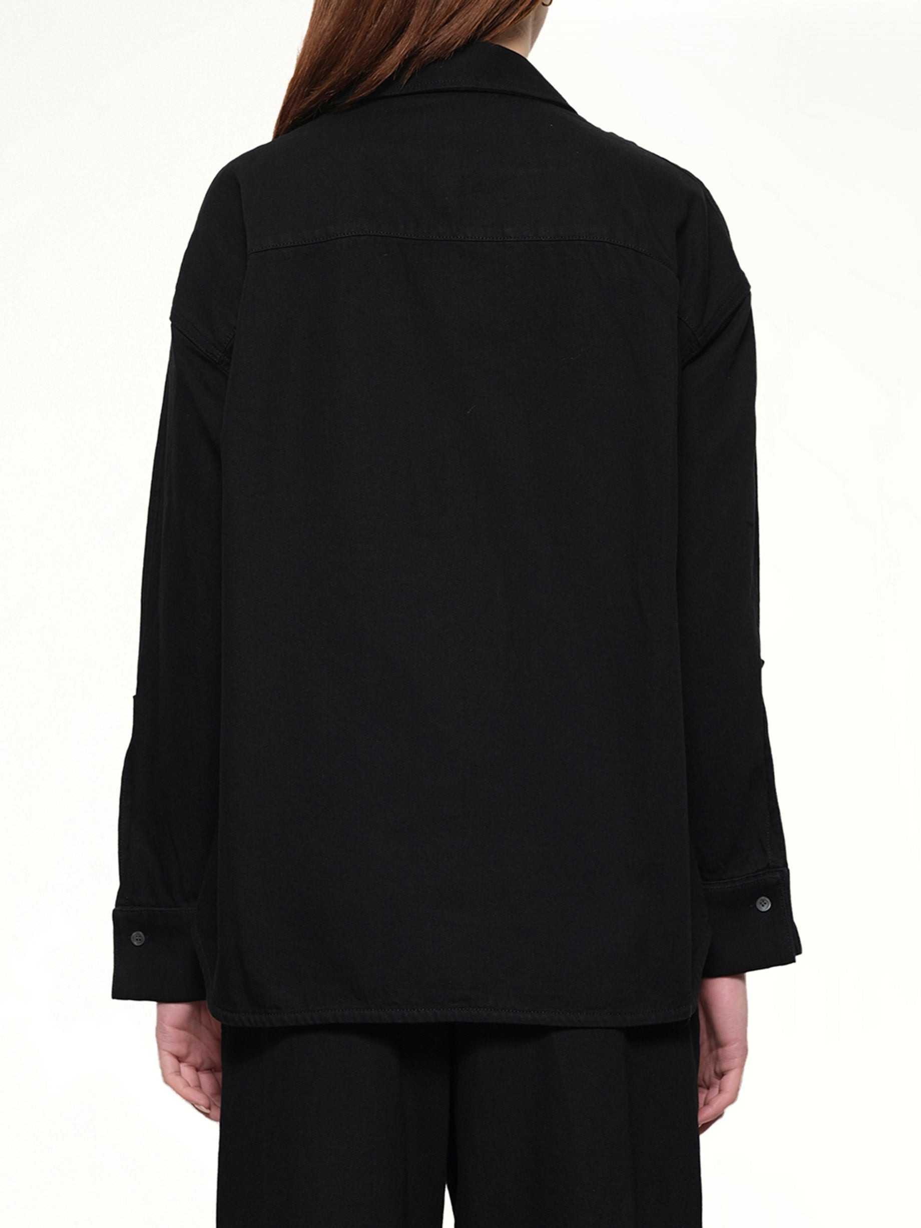 Wrap Shirt in Black - 5