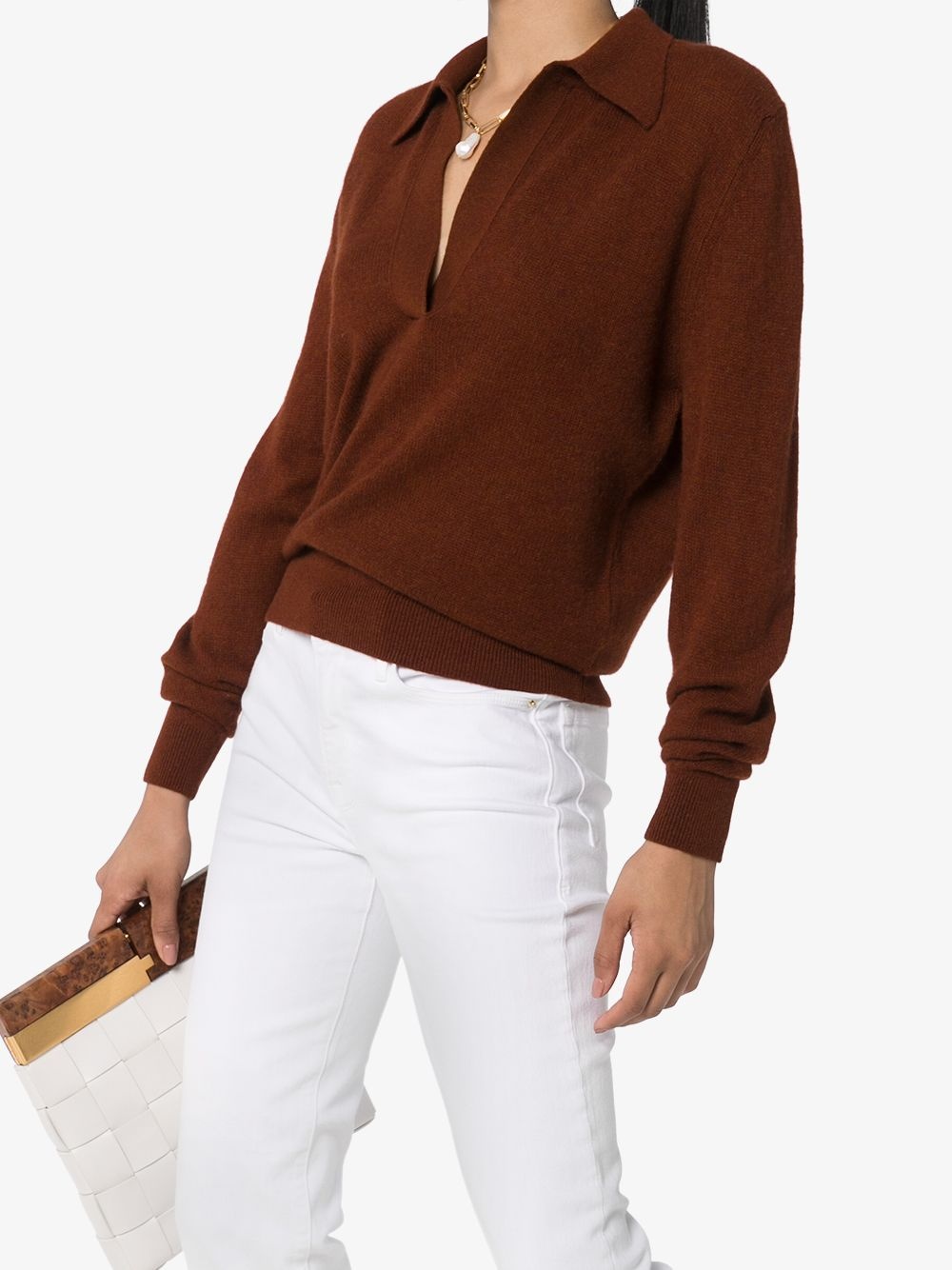 Jo open-neck polo jumper - 2