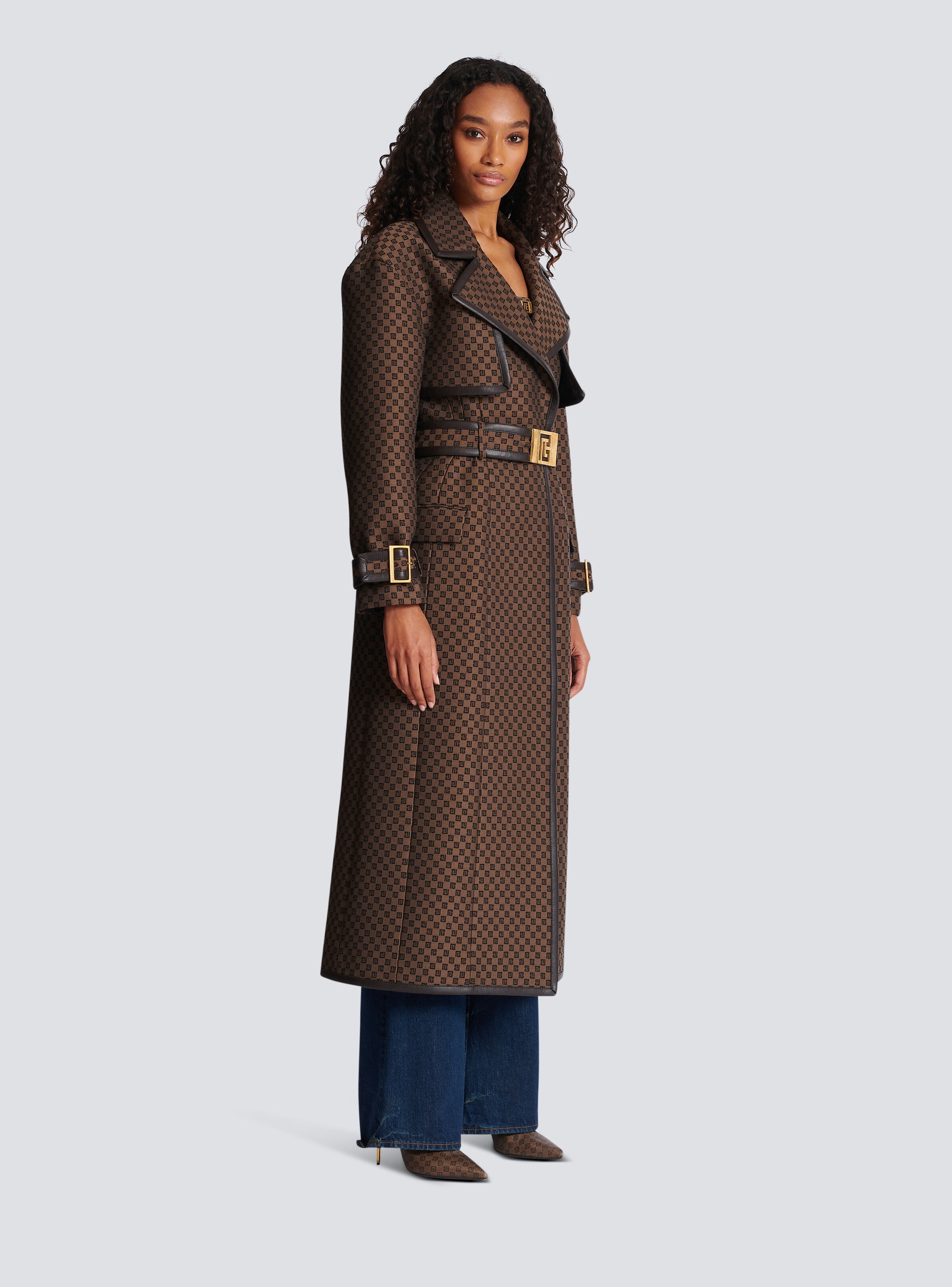 Mini monogram jacquard trench coat - 3