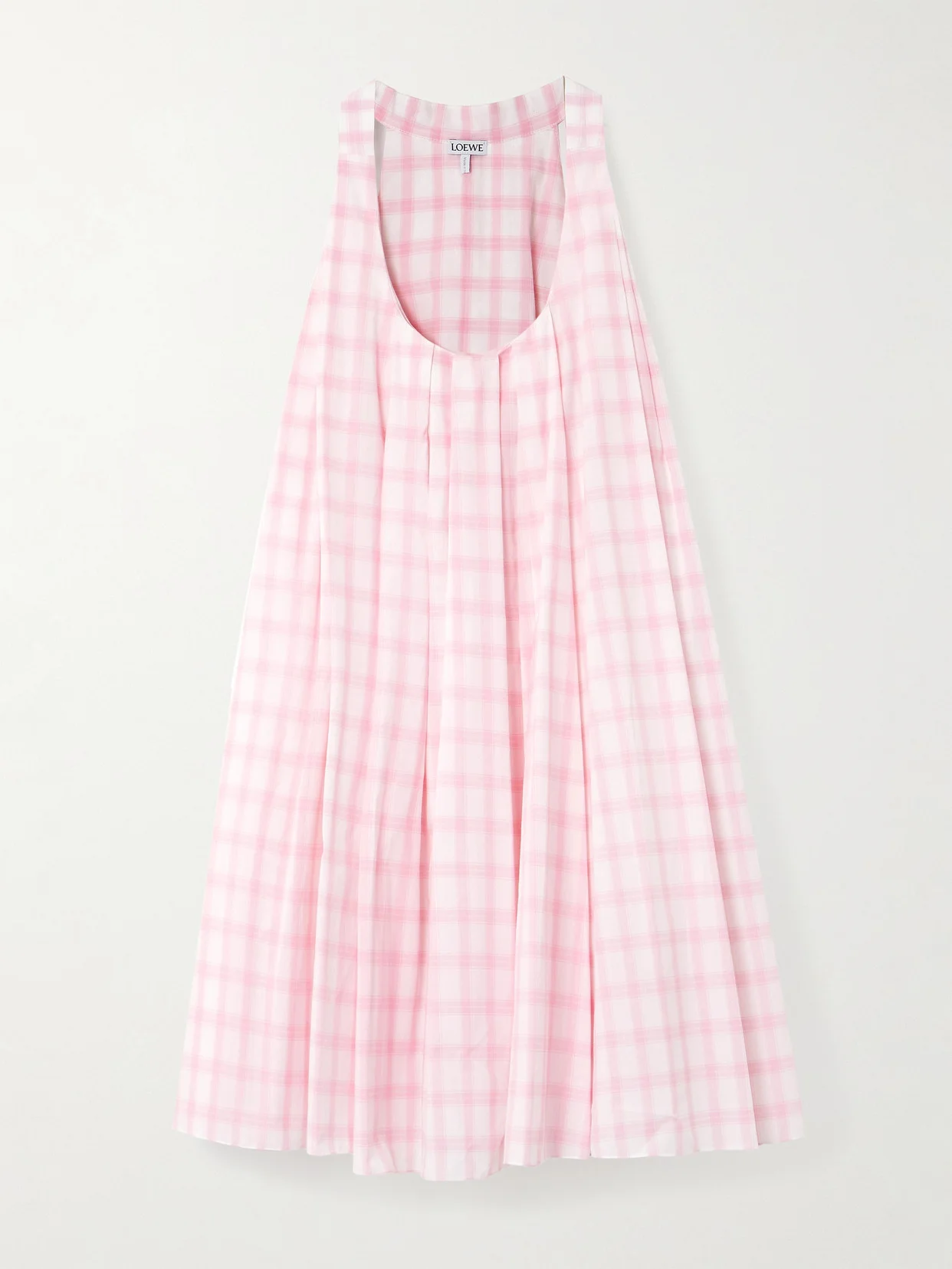 Pleated Checked Cotton-voile Mini Dress - 1