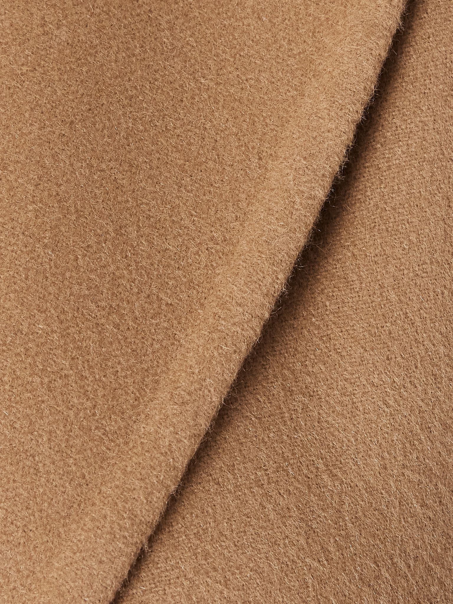 Belted wool coat Tan - 4