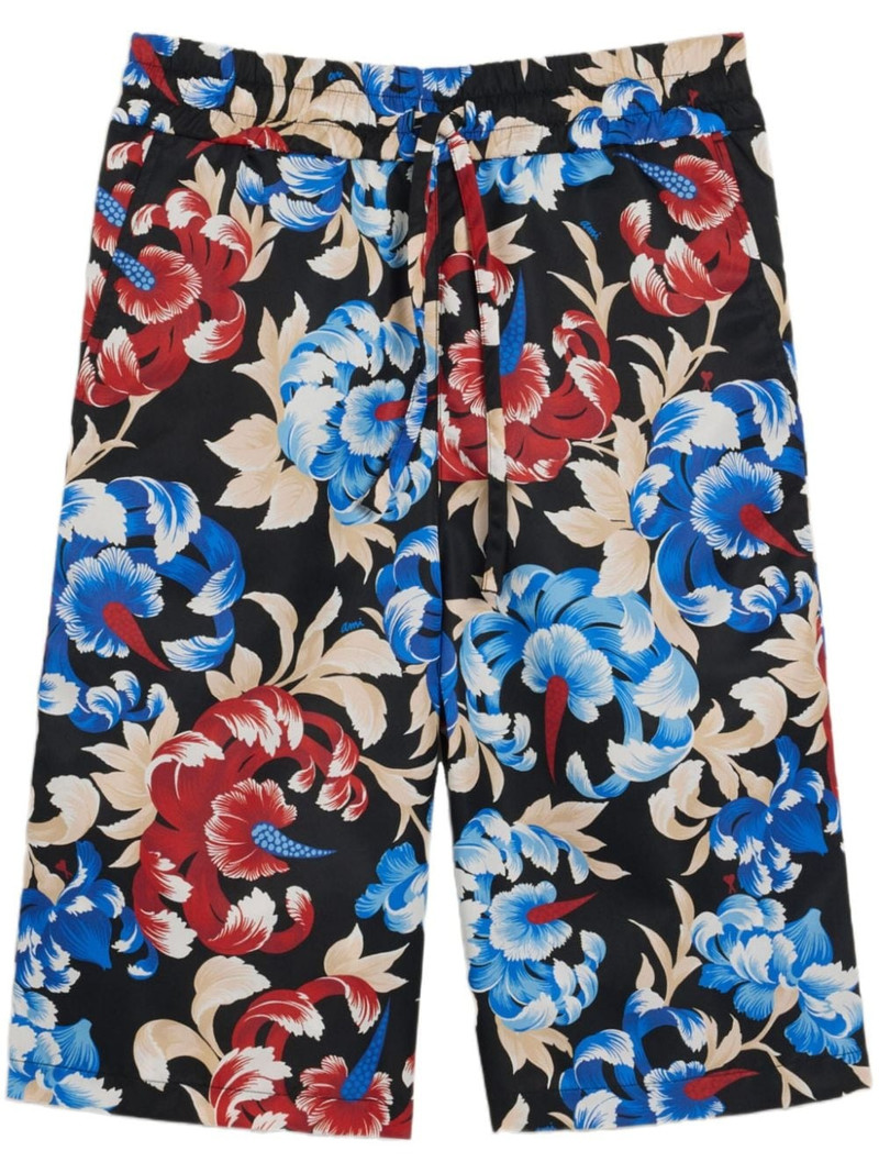 floral-print elasticated-waist shorts 1