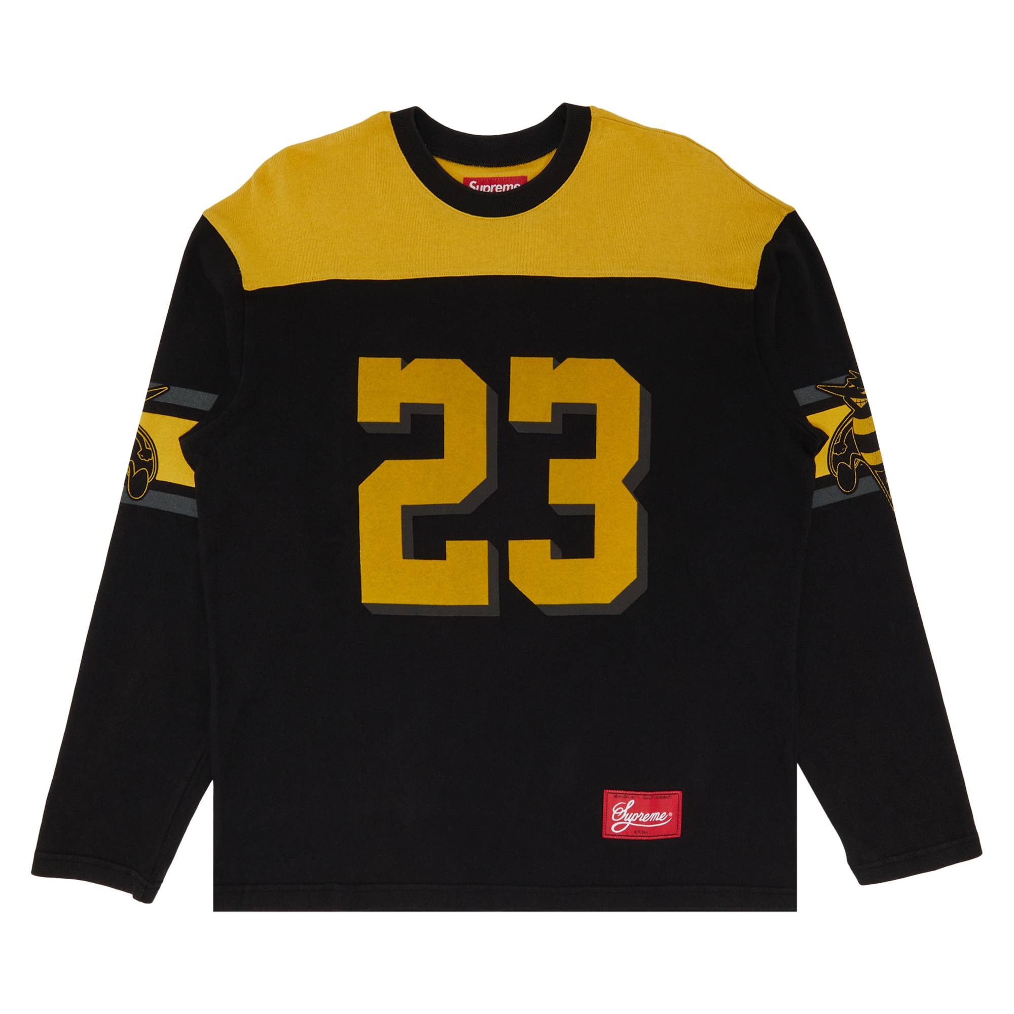 シャツ Bumblebee L/S Football Top Supreme Supreme Bumblebee Long-Sleeve Football Top 'Black