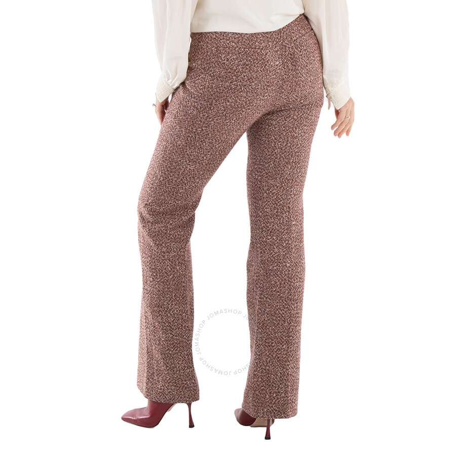 Chloe Ladies Multicolor Boucle Flared Trousers - 5