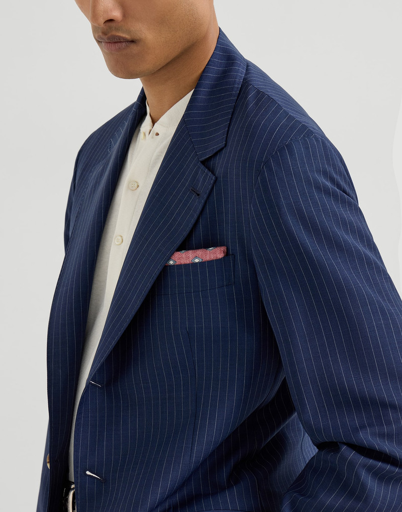 Silk pocket square with diamond pattern 3