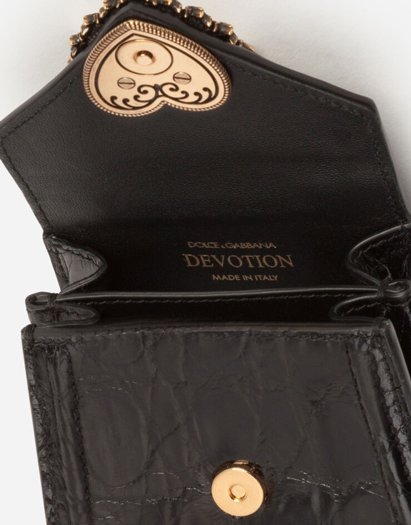 Devotion micro bag in crocodile flank leather 4