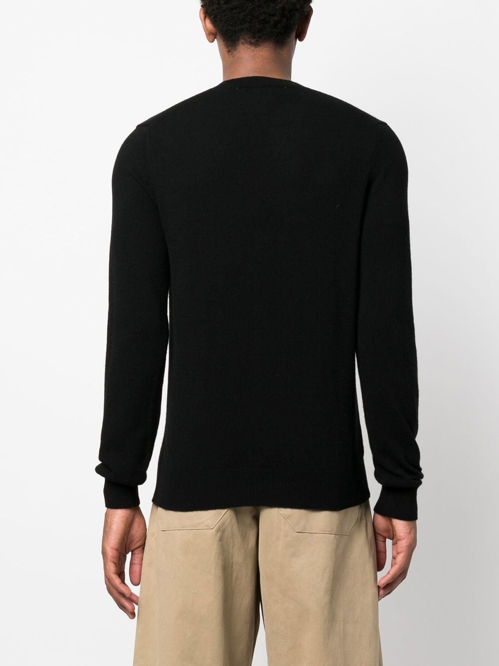 V-neck wool jumper - 4