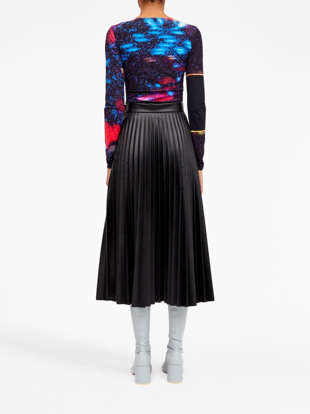 high-waist pleated skirt - 4