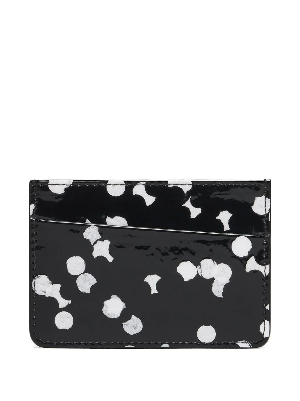 confetti-print four-stitch card holder - 1