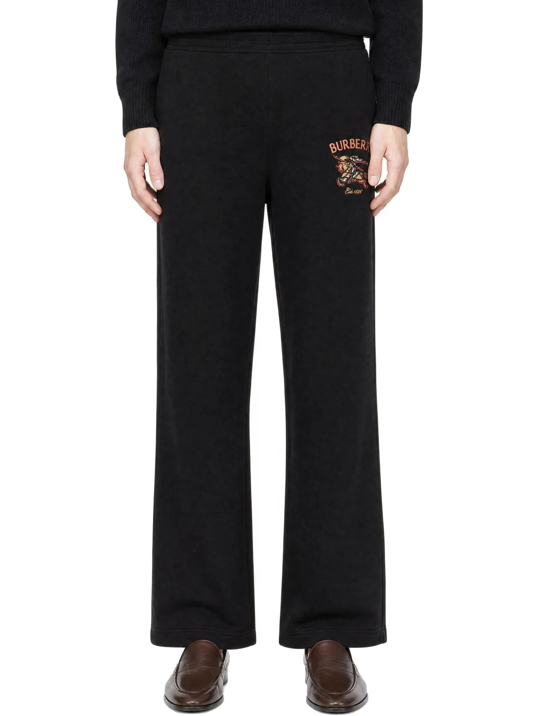 Black Knight Check Cotton Sweatpants - 1