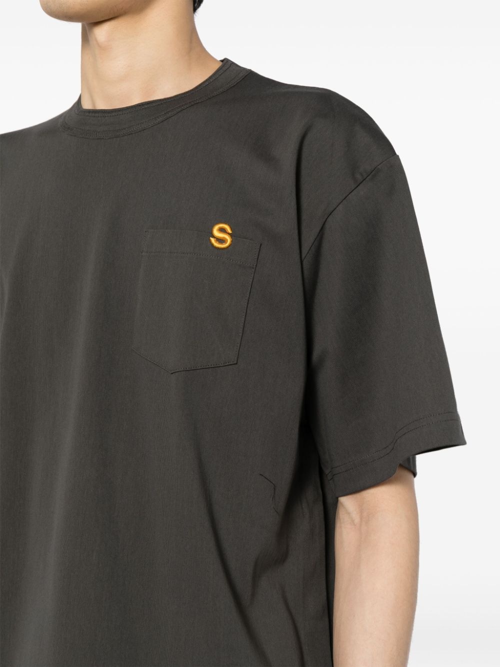 S crew-neck cotton T-shirt - 5