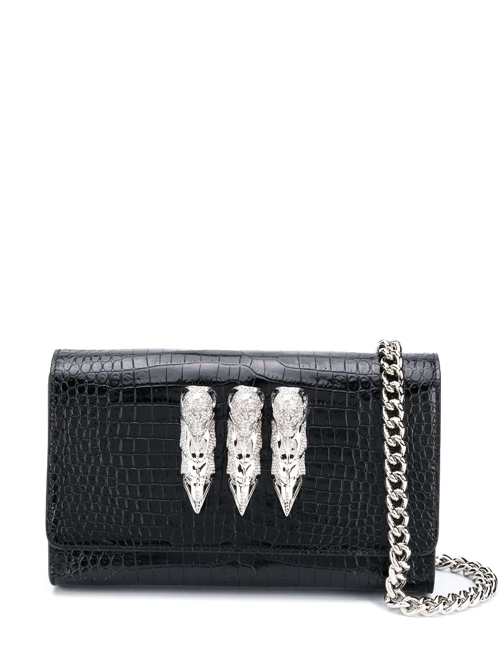 skull-embellished crossbody bag - 1