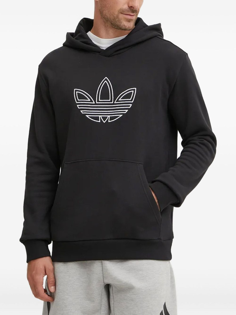 logo-embroidered hoodie 1