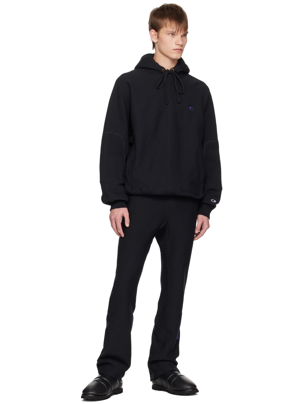 N.Hoolywood Black Champion Edition Hoodie | ssense | REVERSIBLE