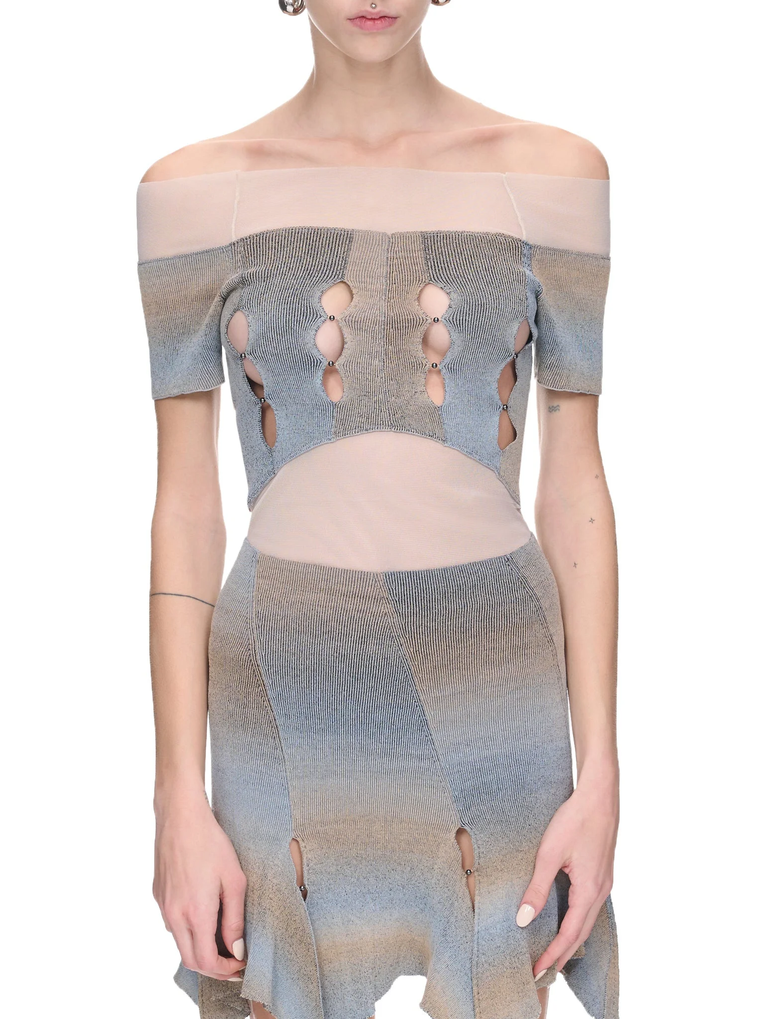 Space-Dye Mesh Bodysuit - 1