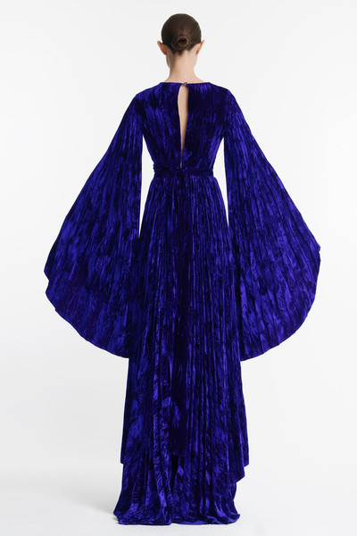 A.W.A.K.E. MODE DRESS WITH PLEATED BOTTOM AND SLEEVES PURPLE outlook