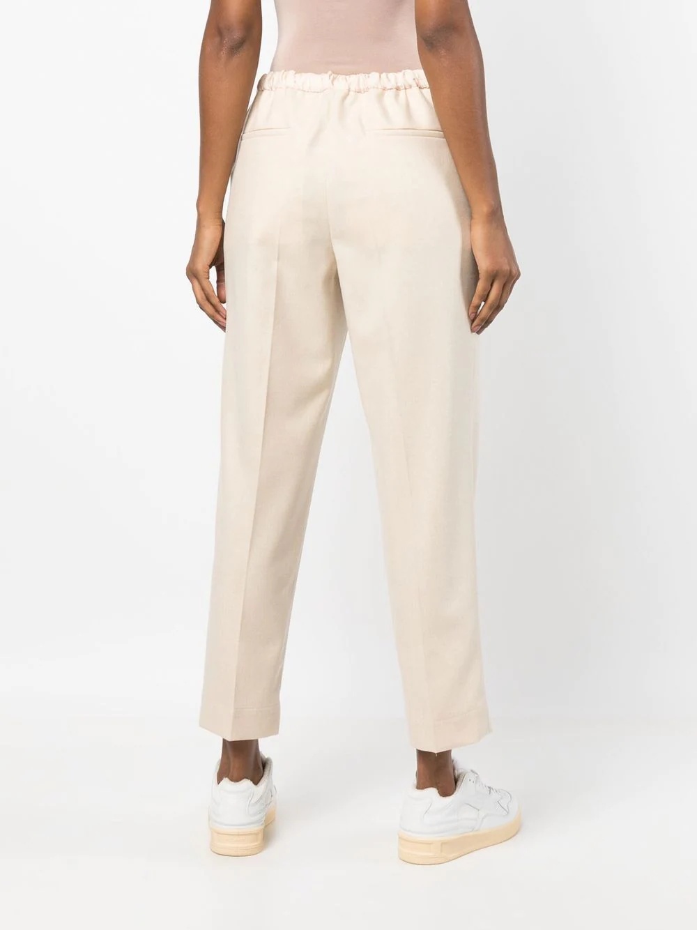 drawstring cropped trousers - 4