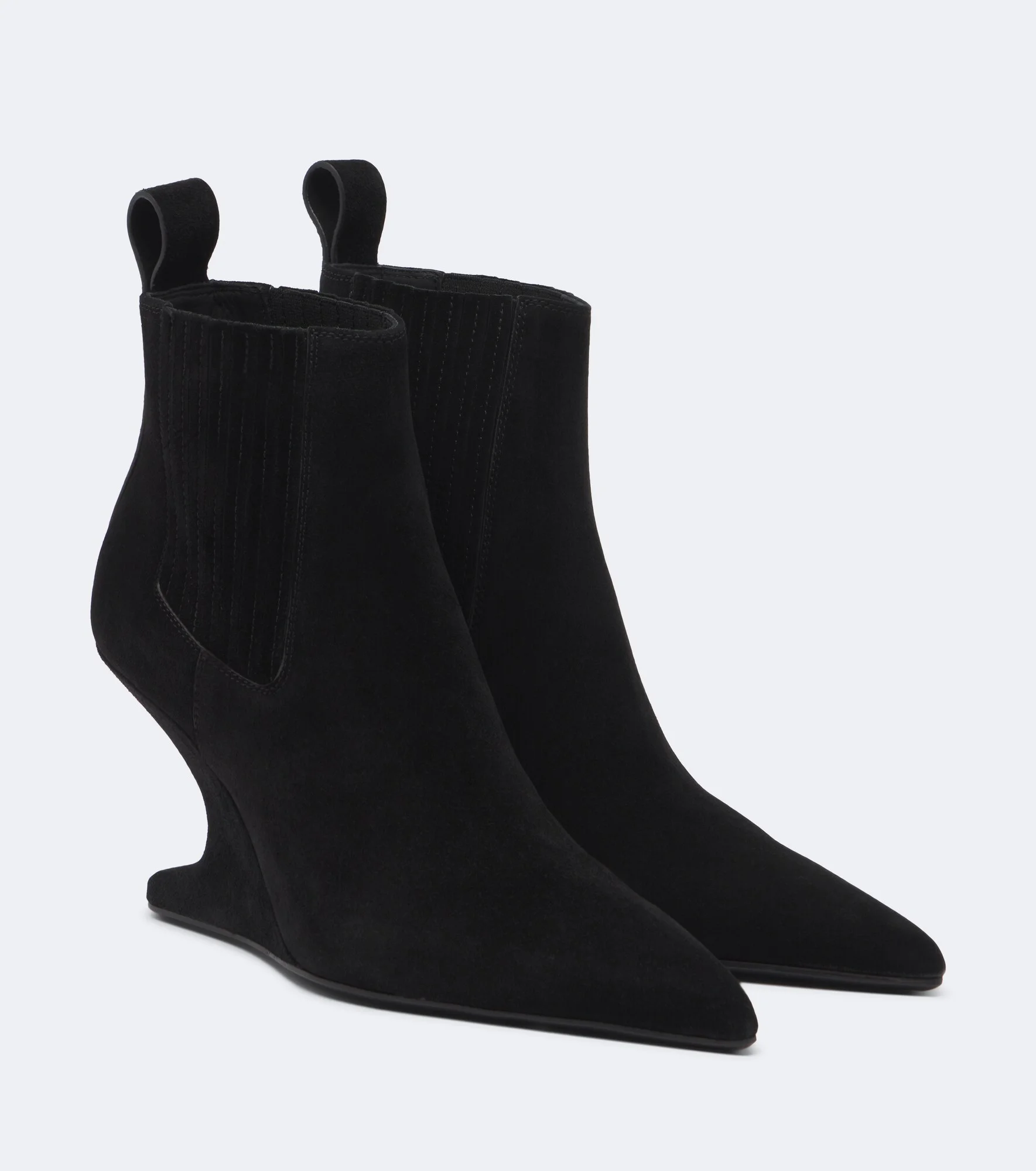 Cantilever suede wedge boots - 1