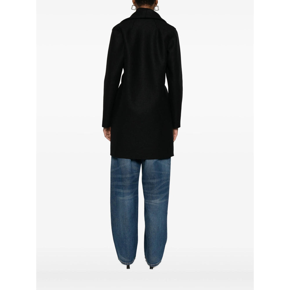 Harris Wharf London Black Coats - Single Breasted Coats Women - 4