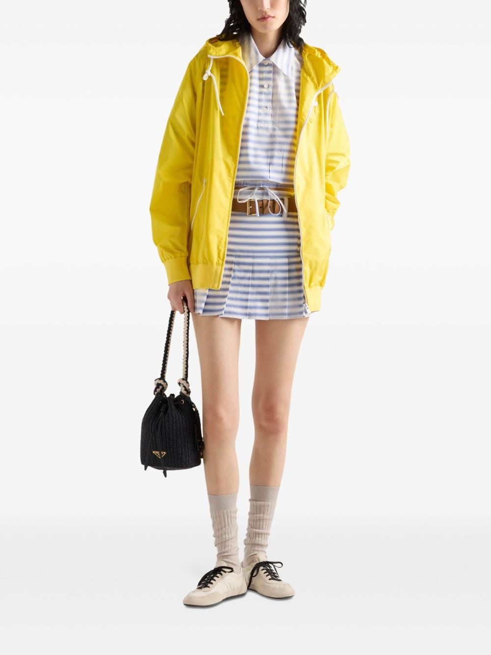 striped poplin polo shirt - 2