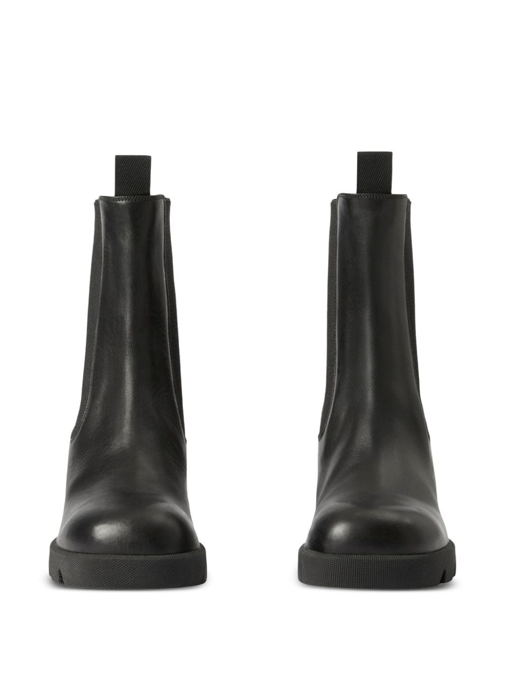 elasticated-panel leather boots - 3