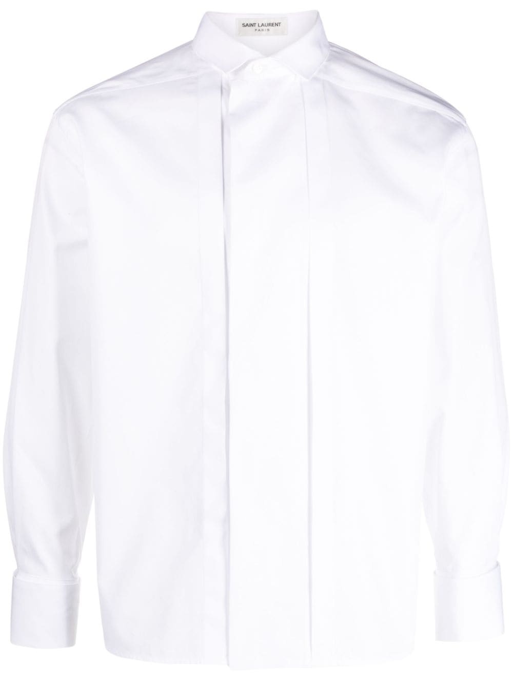 long-sleeve cotton poplin shirt - 1